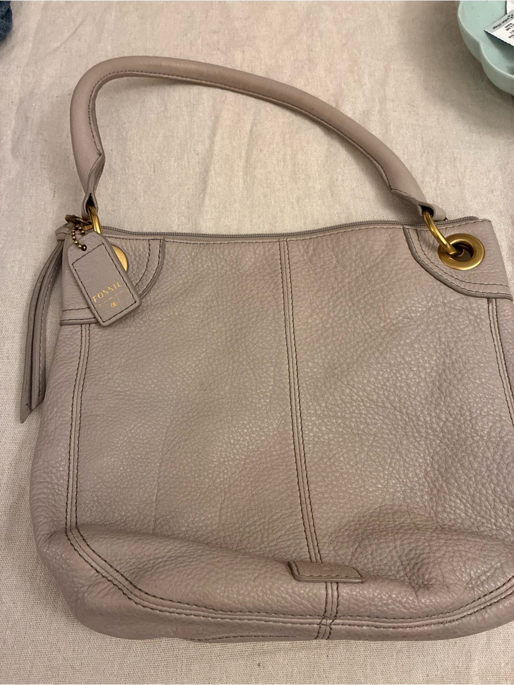 Fossil Karli Small Pebbled Leather Hobo Crossbody Bag